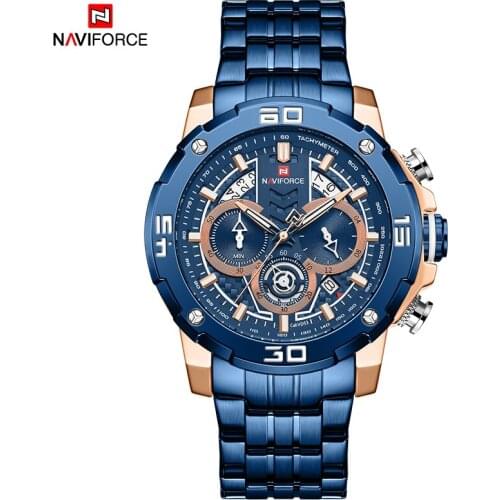 2021NAVIFORCE Brand New Mens Sport Watches Luminous Waterproof Quartz Watch Men Date Chronograph Wristwatch Military Relogio Mas