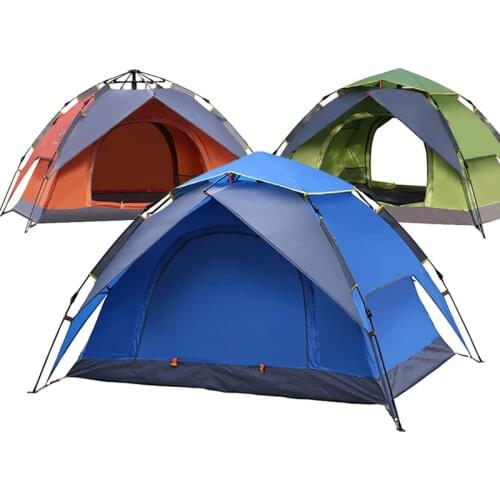 Outdoor camping tent double layer 230*160*130cm automatic speed open field rainproof camping 2 people tent