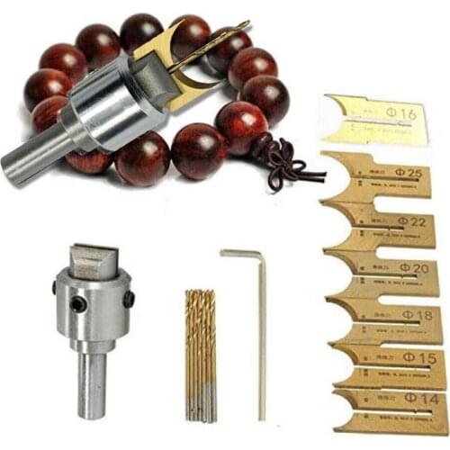 Pattern Wooden Bead Maker Beads Drill Bit Mini Milling Cutter Set Kit Tool For DIY
