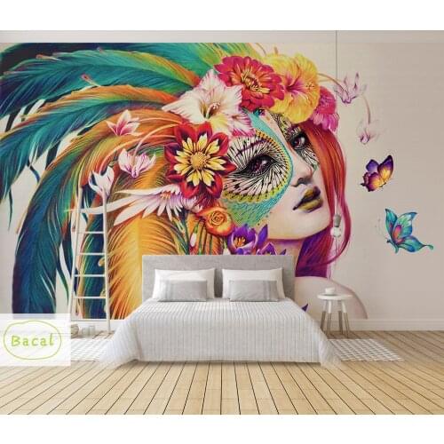 Bacal Custom Wall Mural Art Wall Painting Modern 3D Watercolor Colourful Beauty Butterfly Photo Wallpaper Murals papel de pared