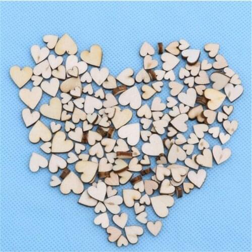 2019 New 100pcs Creative Rustic Wood Wooden Love Heart Wedding Table Scatter Decoration Crafts DIY Party Decoration Best Gift