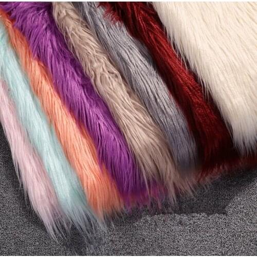 New 7cm Pile artificial wool Fabric Solid Color Plush Fabric for Sewing Patchwork DIY Doll, pillow Accessories 50x170cm