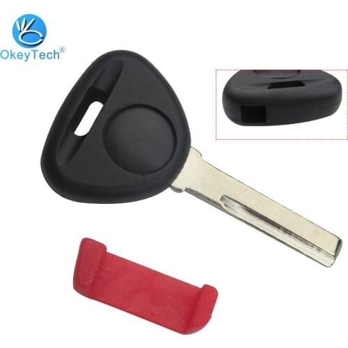 OkeyTech For Volvo S40 V40 S60 S80 XC70 With Red plug Blade Replacement Fob Transponder Car Key Shell Case Uncut HU56R Blade