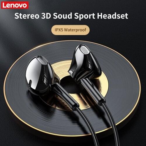 Original Lenovo XF06 Earphone 14.2mm Dynamic Wired In Ear Headphones Bass Headphone with Mic Music Earphone Earbuds 3.5mm