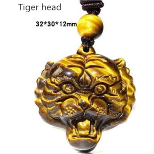 Mens new popular tigers Eye Stone Pendant Necklace Pendant fashion boutique jewelry Ming Guan Gong Guanyin Pendant Buddha Gong