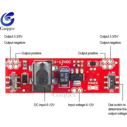 DC6-12V to 3.3/5V Step-down Power Supply Module 1A DC-DC Voltage Regulator Module