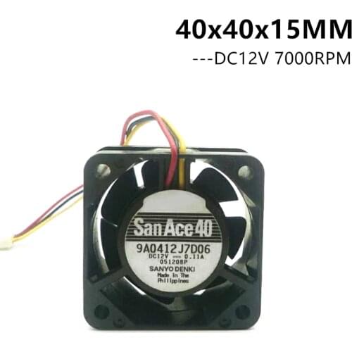 5PCS SANYO 4015 4cm 40mm 40*40*15MM 12V 0.11A 9A0412J7D06 SAN ACE 40 Server case cooling fan with 3pin