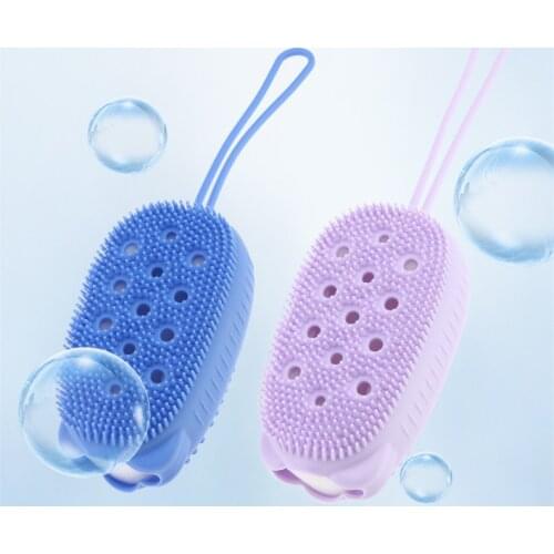 Bath Brush Double-sided Soft Body Shower Sponge Scrubber Brushes Exfoliating Scrub Skin Massager Bathroom Baby Bathing Brush
