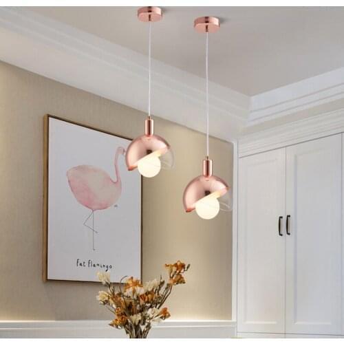 Nordic art deco pendant light Small Lamp Decoration pendant lamp ball for Restaurant Bedroom Aisle Corridor Indoor rosegold lamp