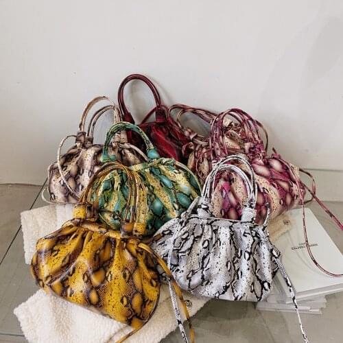 Bag For Women Cloud Bag Soft PU Leather Bag Classic Ladies Snake Print Handbag Luxury Designer Colorful Crossbody Bag Purse Day