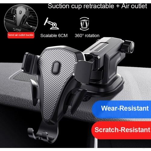 Universal Car Phone Holder Car-Styling Car Dashboard 360 Degree Adjustable Mount Air Vent + Sucker Stand Car Holder Stand