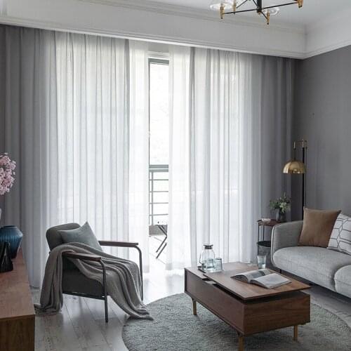 Japan Stripe Tulle Window Curtains for Living Room the Bedroom Sheer Voile Curtains For Kitchen Drapes Treatment Blinds Panels