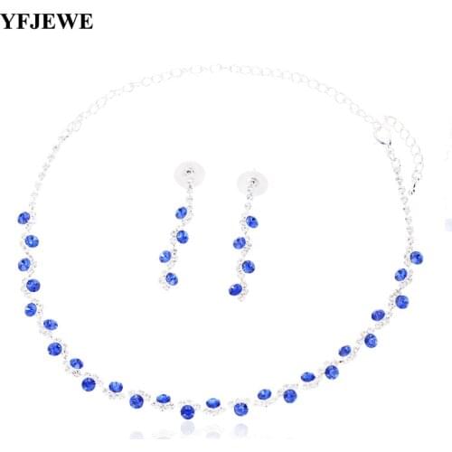 YFJEWE Superb Fashion Design Crystal decoration Jewelry Set included Necklace and Earrings For situations wedding party #N213