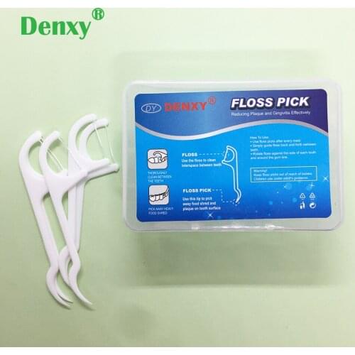 Denxy 5box Dental Floss Flosser Picks Teeth Toothpicks Stick Tooth Clean Oral Care Interdental Brush Oral Hygiene Clean Wire