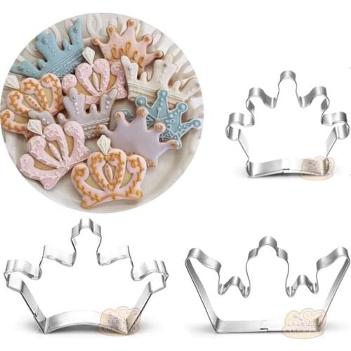 1pcs patisserie reposteria Princess Crown DIY Stainless Steel Cookie Cutter Fondant Cake Decor Cupcake Biscuit Pastry Shop Mould