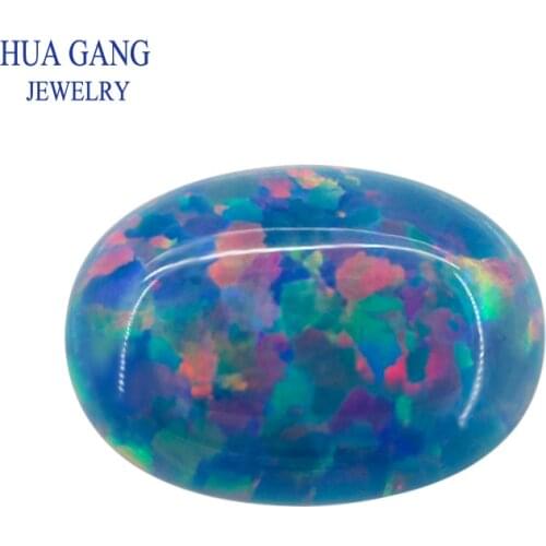 #1 Dark Blue Opal Loose Stones Oval Shape Base Cabochon Created Opal Beads Stones For Jewelry Making 3x5mm-10x14mmmm