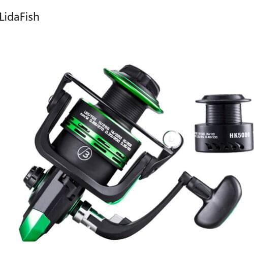 2021 High Speed Double Spool Spinning Fishing Reel 5.1:1/5.2:1 Gear Ratio Carp Fishing Reels Left/Right Hand Fishing Reel Wheels