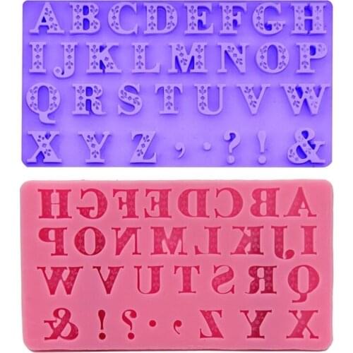 3D Alphabet Letter Silicone Fondant Mold Cake Chocolate Cutter Mould Baking Cake Decorating Tools Silicone Mold Cake