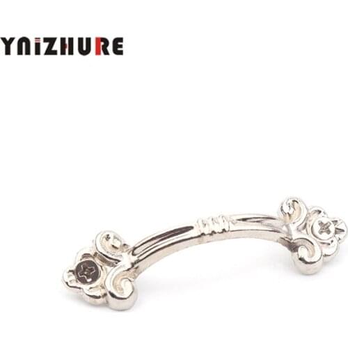 47*14mm 4Pcs Zinc Alloy Mini Drawer Handle,Vintage Wooden Box,Cabinet,Storage Box Handle,White Color