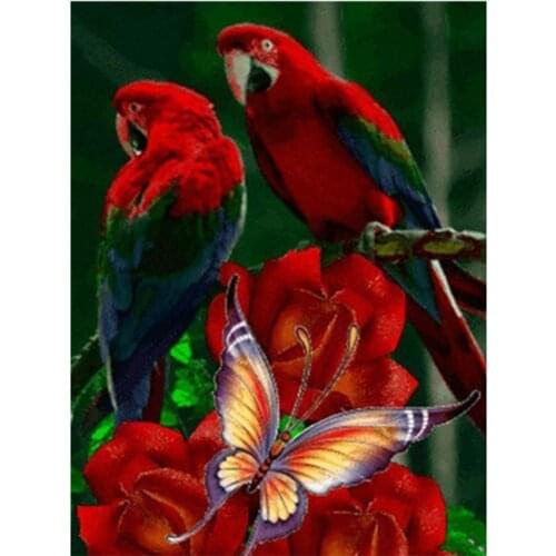 5D DIY Diamond Painting Square/Round Diamond Flower and Bird Pattern Embroidery Cross Stitch Home Decoration Handmade Gif WG2207