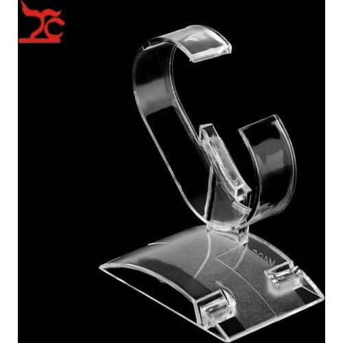 Acrylic Bracelet Watch Display Holder Rack Clear C Collar Wristwatch Lightweight Stand Case Rotating Bracelet Winder Stand