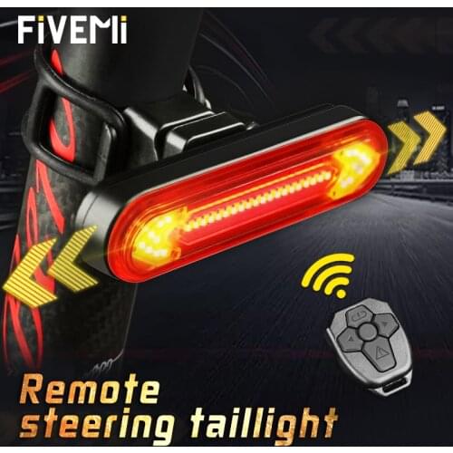 Wireless Remote Control Bike Taillight USB Rechargeable Bicycle Rear Light Turn Signal Warning Light bike Lantern Accessories