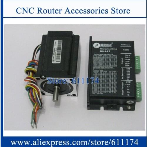 Leadshine 2 Phase hybrid stepper Driver DM442 + 57HS22-A 2.2N.m 4.0A Stepper Motor with shaft diameter 8mm