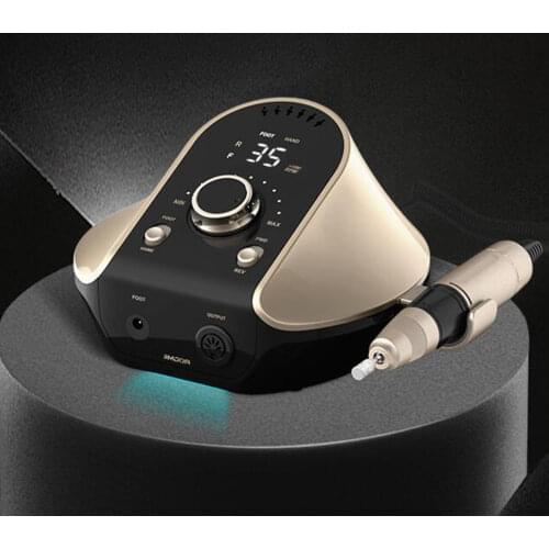 NEW Fashion 35000 RPM Professional Electric Nail Sander Metal Handpiece Milling Cutters Red Nail Drill Machine for Nail Art