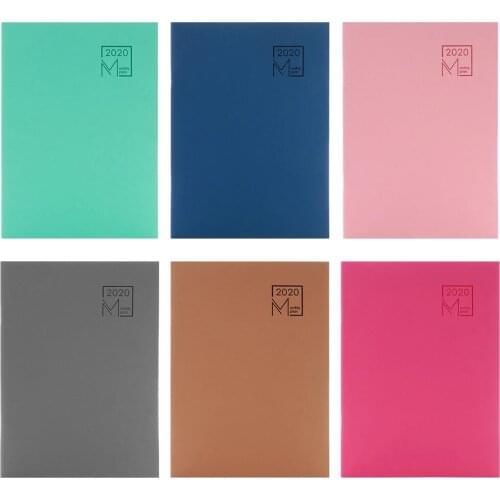 2020 Monthly Planner Leather Cover 12-Month Planner 24 Sheets Diary Leather Notebook Personal Agenda Planner Notebook