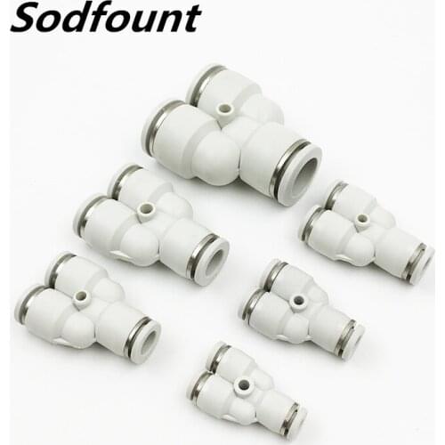 Free Shipping 5 Pcs PE12 Pneumatic fittings , ,12mm to 12mm to 12mm tee fitting , push in quick joint connector