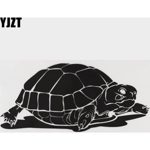 YJZT 16.3CM×7.5CM Personality Sea Turtle Organism Decal Vinyl Car Sticker 18A-0023