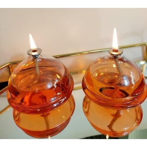 Viyale Store Chef Model Glass Oil Lamp Dual Set