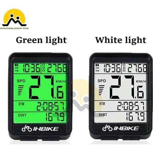 Multifunctional Wireless Bicycle Odometer, 2.1-inch Large LCD Backlight Display, With Automatic Wake-up Function