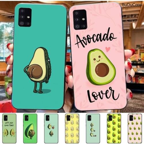 Cute fruit avocado Custom Soft Phone Case For Samsung Galaxy A7 8 2018 6 8 Plus A9 2018 A10 20 30 40 50 70
