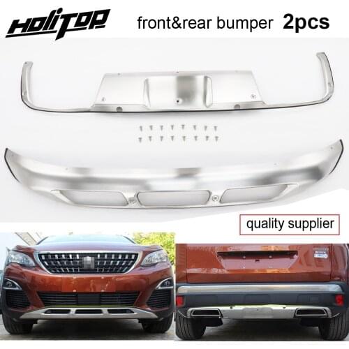 New arrival original style bumper guard skid plate for Peugeot 3008,304 stainless steel,front & rear,2pcs/set,ISO9001 factory