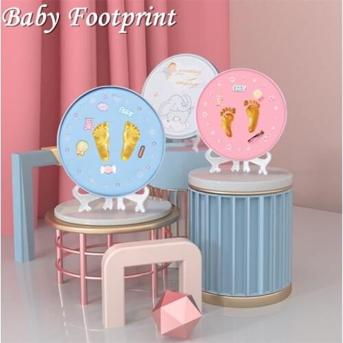 New Baby Footprint DIY Safe Newborn Baby Souvenirs Handprint Foot Print Imprint Kit Hand Casting paw print pad