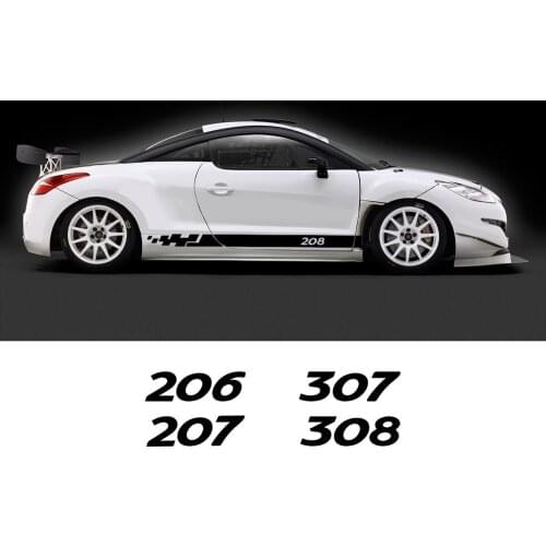 Wrap Decor Decals Car Door Side Stickers For Peugeot 206 207 208 301 307 308 406 407 408 508 607 2008 3008 5008 Auto Accessories
