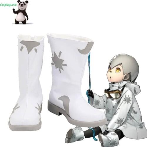 Persona 5 Royal Jose White Shoes Cosplay Long Boots Leather Custom Made For Party Christmas Halloween