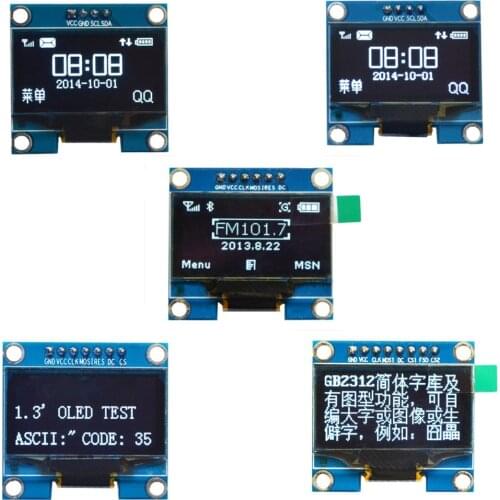 4/6/7/8Pin 1.3 inch OLED display 12864 LCD screen 1.3 inch 12864 display sh1106 SSD1306