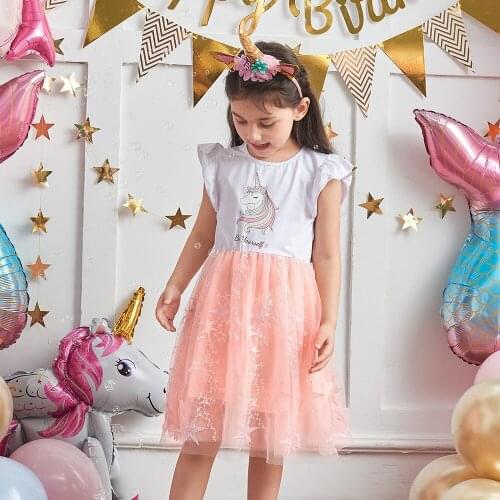 Unicorn Dress for Girls Children Cartoon Vestidos Kids Tutu Dresses Toddlers Summer Clothing Sleeveless Princess Dresses