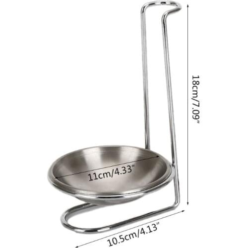 Stainless Steel Spoon Rest Lid Holder Vertical Stand Storage Rack Cookware Organizer Kitchen Accessories Cooking Tools R7RC