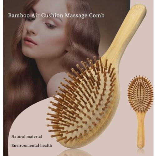 Natural Bamboo Hair Care Airbag Comb Professional Health Paddle Cushion Hair Loss Massage Brush Hairdressing Tool