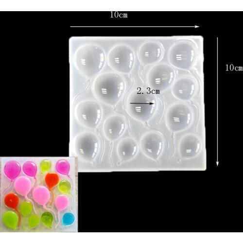 1=15pcs 3D Cute balloon Cavity silicone mold DIY jewelry tools finding ornaments model Resin Casting Mould Craft Decoration
