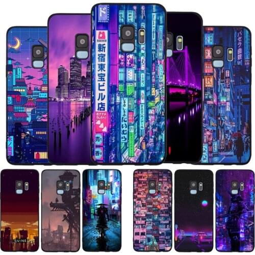 Silicone Cover Art Pixel Aesthetic Black TPU Soft Phone Case For Samsung Galaxy S20 S10 S9 S8 Plus Lite NOTE 10 9 8 S7 EDGE