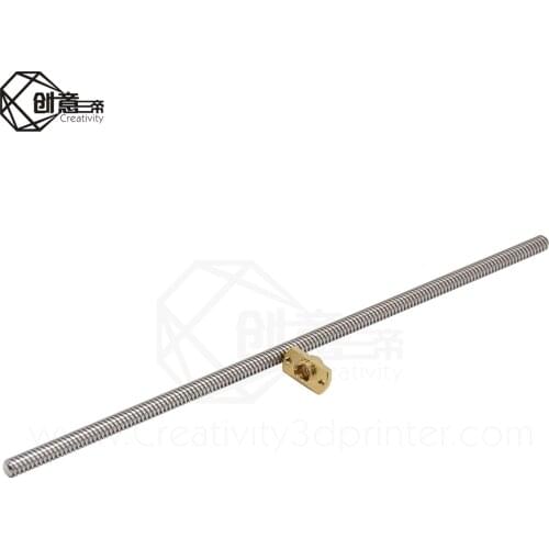 2pcs Lead 8MM 365MM Ender-3 V2 Z axis Rod Lead Screw+brass nuts for Ender3/Ender-5 CREALITY 3D Printer Parts