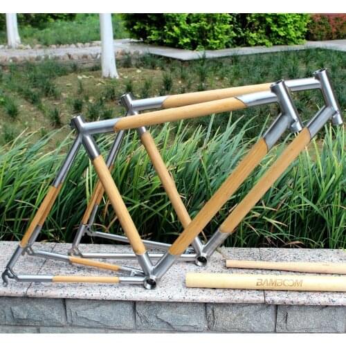 Xacd made titanium & bamboo bike frame Titanium combine bamboo road bike frame titanium road bike frame