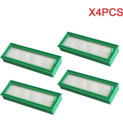4Pcs/lot Robot Vacuum Cleaner accessories Parts HEPA Filter for Vorwerk VR200 SEITENBURSTE FUR KOBOLD VR200 SAUGROBOTER