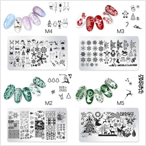 1pcs Luxury logo nail plates Nail Stamping Template Negative Space Puzzle Tiger Cat Pig Stamp Nail Manicure Nail Stamping Plate