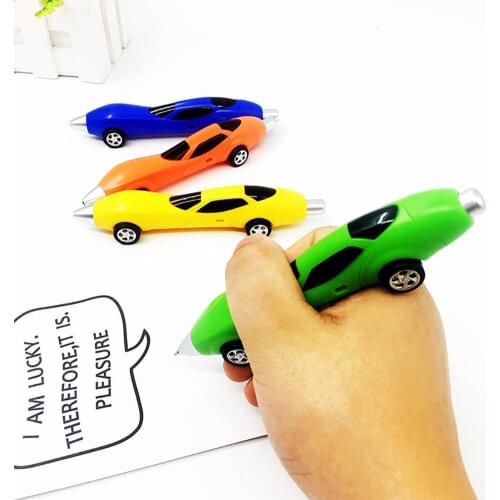1 Pcs Funny Novelty Design Cartoon Car Shape Ballpoint Pen Child Racing Car Toy Gift School Supplies Student Portable Stationery