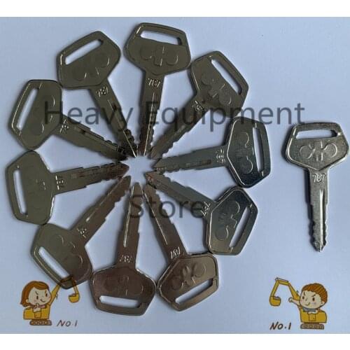 11 PCS Ignition Switch Door Lock Fuel Tank Key For Komatsu Kalmar Dressta Sakai Part Number 787